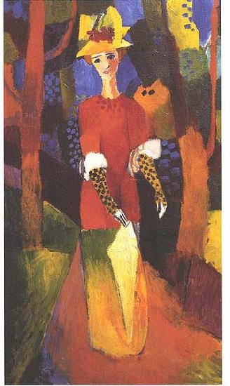 August Macke Woman in park